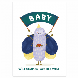 Postkarte BABY BUG/blau